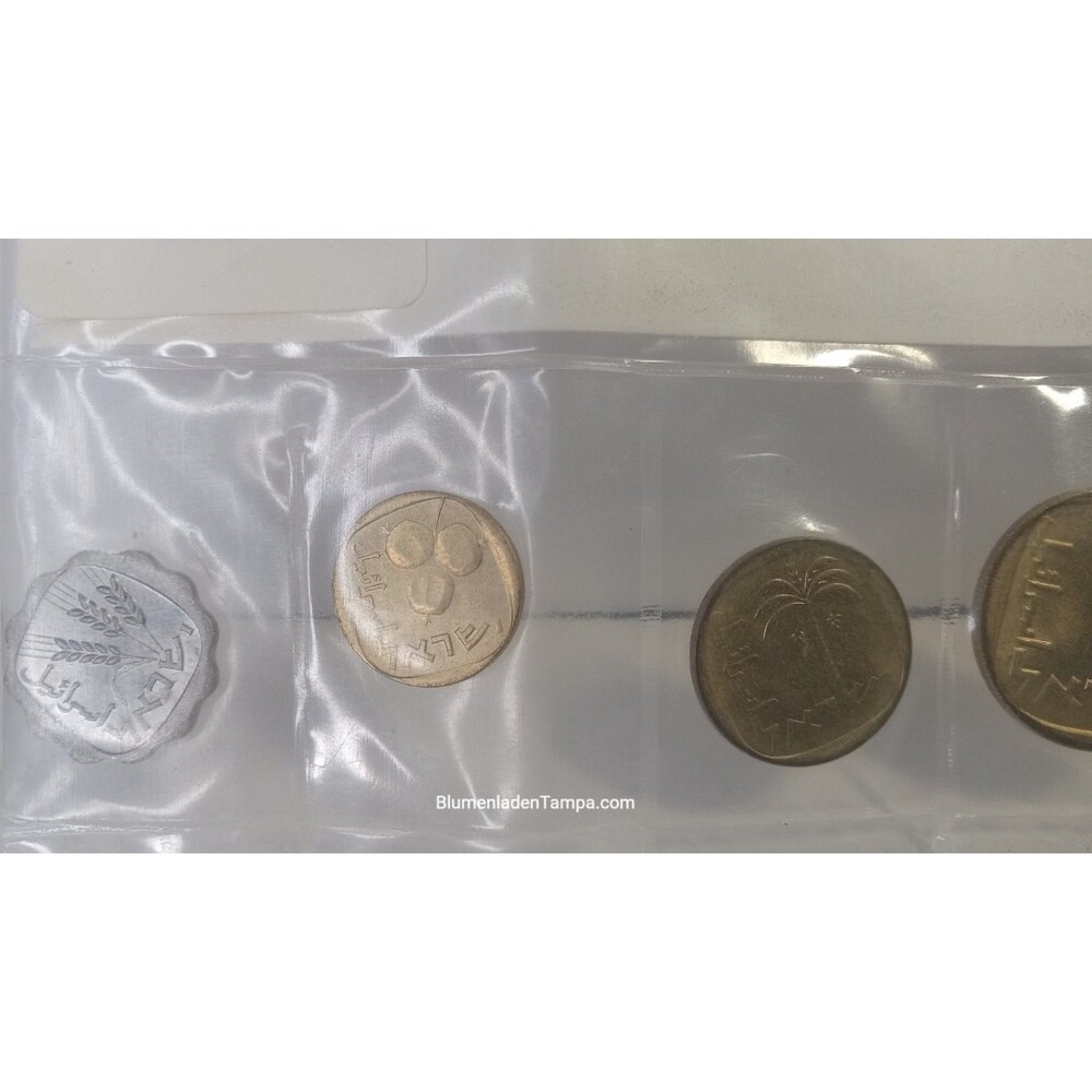 1967 Israel 6 Coin Set uncirculated - Jerusalem Set sealed for decades.